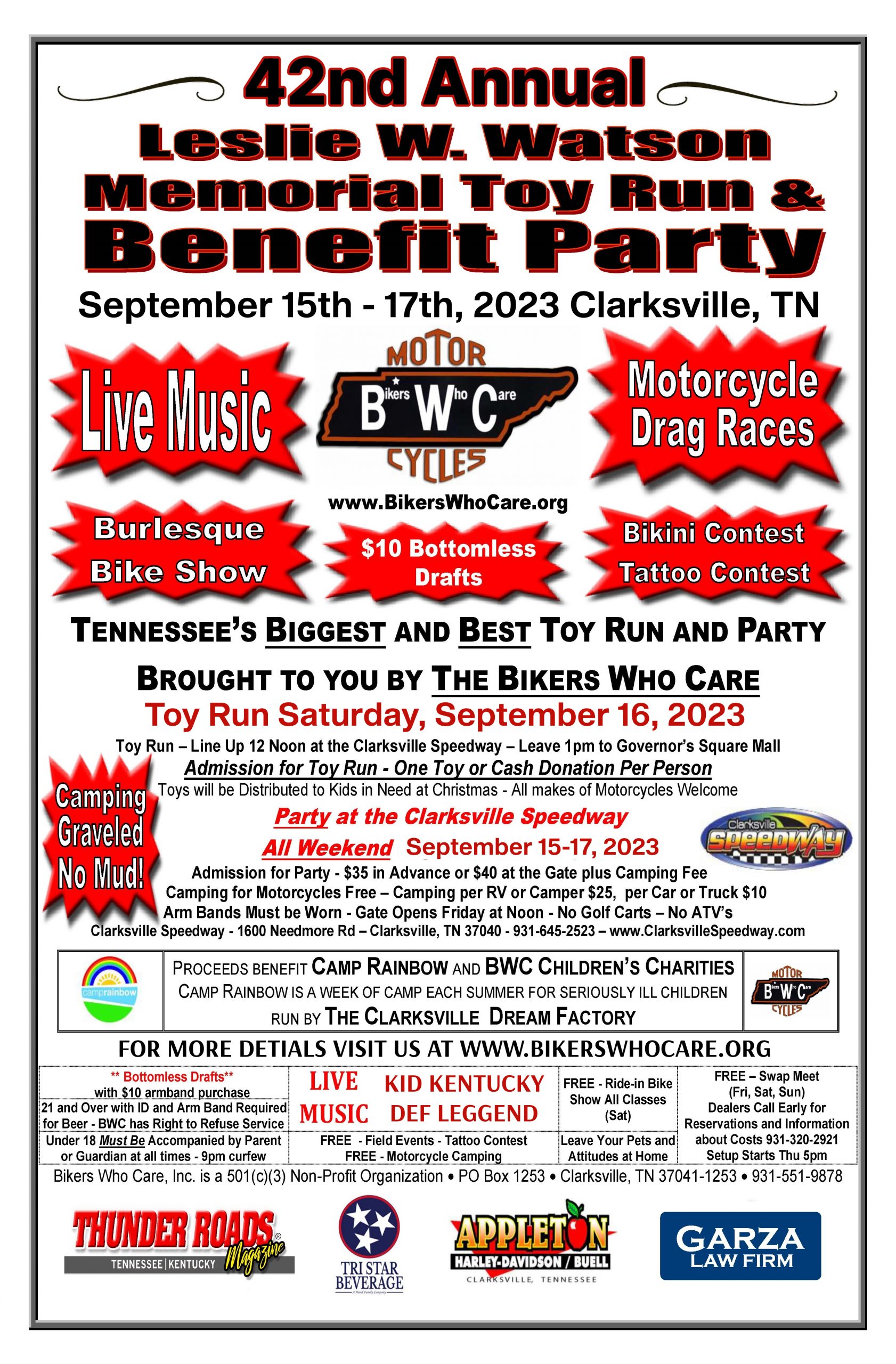 BWC 42ND TOY RUN DETAILS